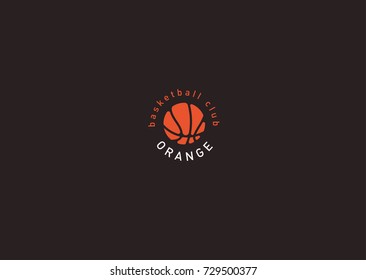 Creative logo, basketball and the image of an orange