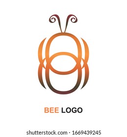 Creative Logo Bee Icon Template