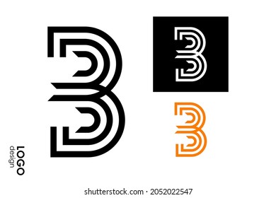 Un logo creativo en blanco y negro.
