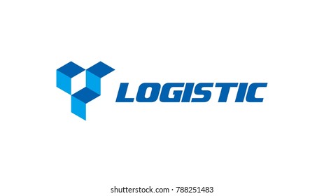 Creative logo box logistics abstract vector icon