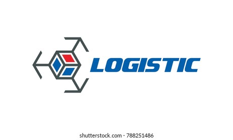 Creative logo box logistics abstract vector icon