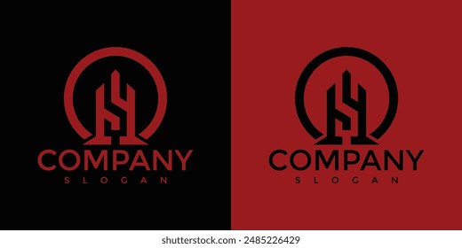 creative logo building company,with premium concept.vector