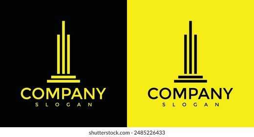 empresa creativa de la construcción del logotipo, con concepto premium.Vector