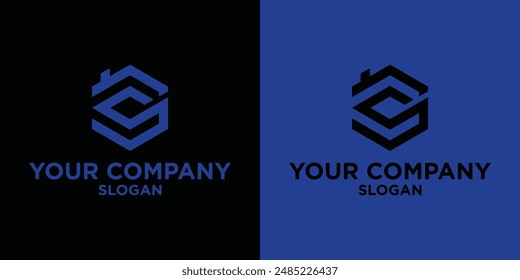 empresa creativa de la construcción del logotipo, con concepto premium.Vector