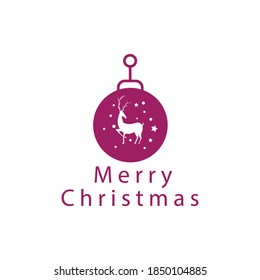 Creative logo Christmas symbol illustration of reindeer color design vector religious symbol of my day concept