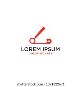 Creative logo combination of magnifying glass and pin