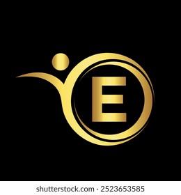 Creative Logo combine with letter E vector template