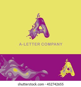 Creative logo for the company: liquid letter A