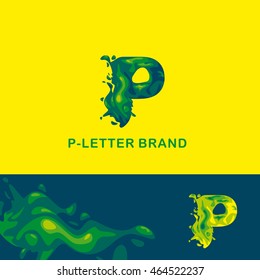 Creative logo for the company: liquid letter P