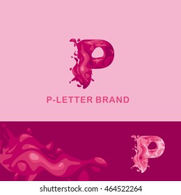Creative logo for the company: liquid letter P