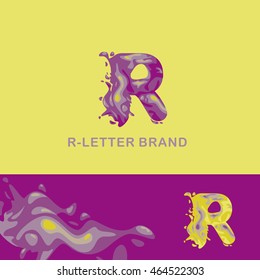 Creative logo for the company: liquid letter R