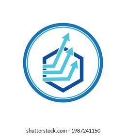creative  logo concept design for fintech and digital finance technologies