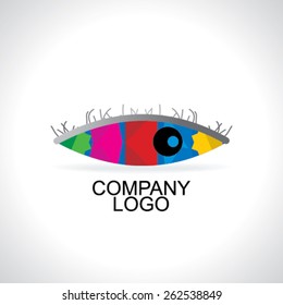 creative logo concept idea colorful eye 