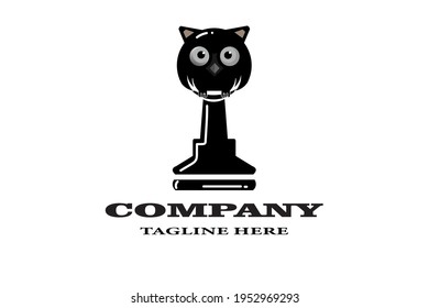 Creative logo concept made with a combination of pawn and owl shapes.