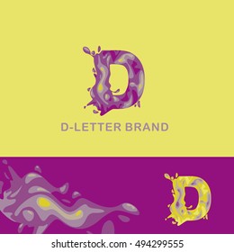 Creative logo corporate identity: liquid letter d