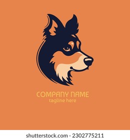 Creative logo of a cute dog head