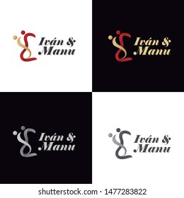 Creative logo for dance couple