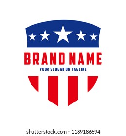 creative logo design american shield vector template
