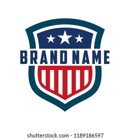 creative logo design american shield vector template