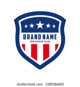 creative logo design american shield vector template
