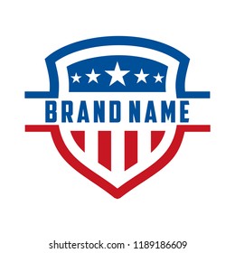 creative logo design american shield vector template