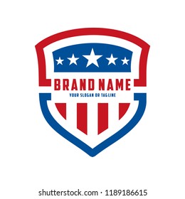 creative logo design american shield vector template