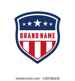 creative logo design american shield vector template