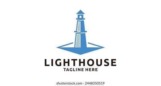 creative logo design, beacon, lighthouse, logo design template, symbol, icon, vector, creative idea.