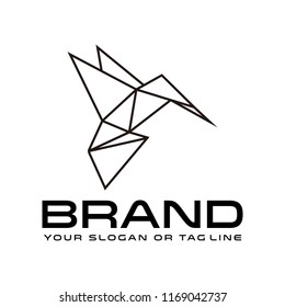 creative logo design bird origami
