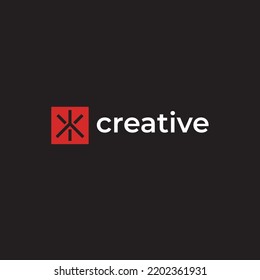 Creative logo design in black background