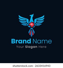 Creative Logo Design for Brand Identity a Unique Phoenix Bird with a House