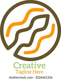 Kreatives Logo-Design für den Markennamen.