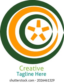 Kreatives Logo-Design für den Markennamen.