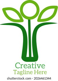 Kreatives Logo-Design für den Markennamen.