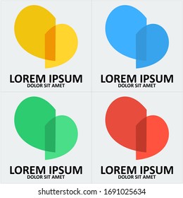 Diseño de logotipo creativo con forma de corazón roto