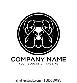 creative logo design Bulldog vector template