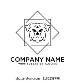 creative logo design Bulldog vector template