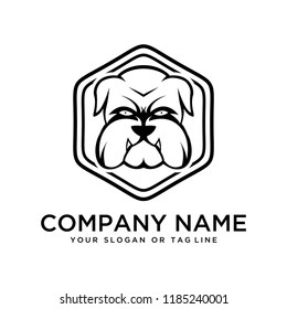 creative logo design Bulldog vector template