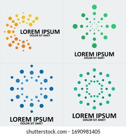creative logo design. colorful logo. dots logo