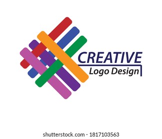 Kreatives Logo-Design mit bunten Streifen