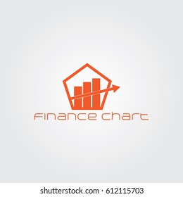 Creative logo design for company and Unique symbol with finance chart.