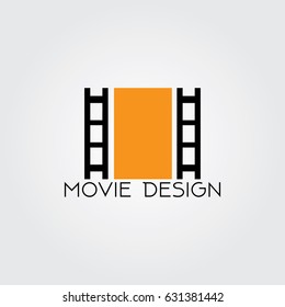 Creative logo design for company and Unique symbol with film strip.