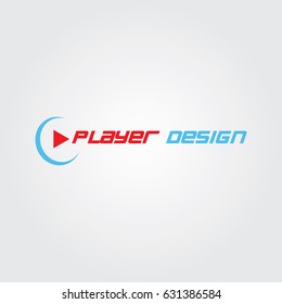 Creative logo design for company and unique symbol with media player.