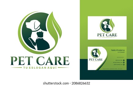 concepto de diseño de logotipo creativo Plantilla de vector perro y gato
