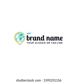 Creative logo design concept travel vector template