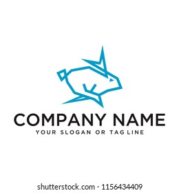 creative logo design concept vector rabbit