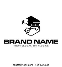 creative logo design construction man