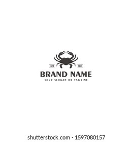 creative logo design crab vector template