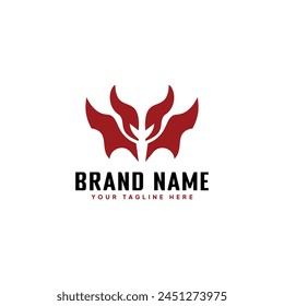 Creative logo design for devil bat business identity