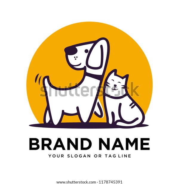 Creative Logo Design Dog Cat Vector Stock Vector (Royalty Free ...